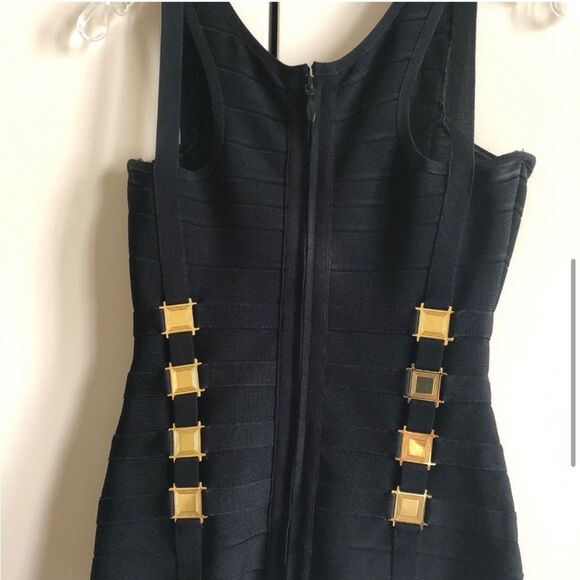 Herve Leger Black Top with Gold Accents XS - Picture 5 of 12